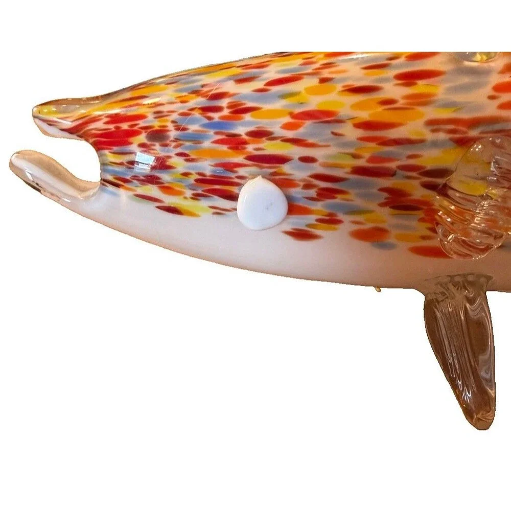 Art Glass Fish Beautiful Colorful Decor Hand Blown